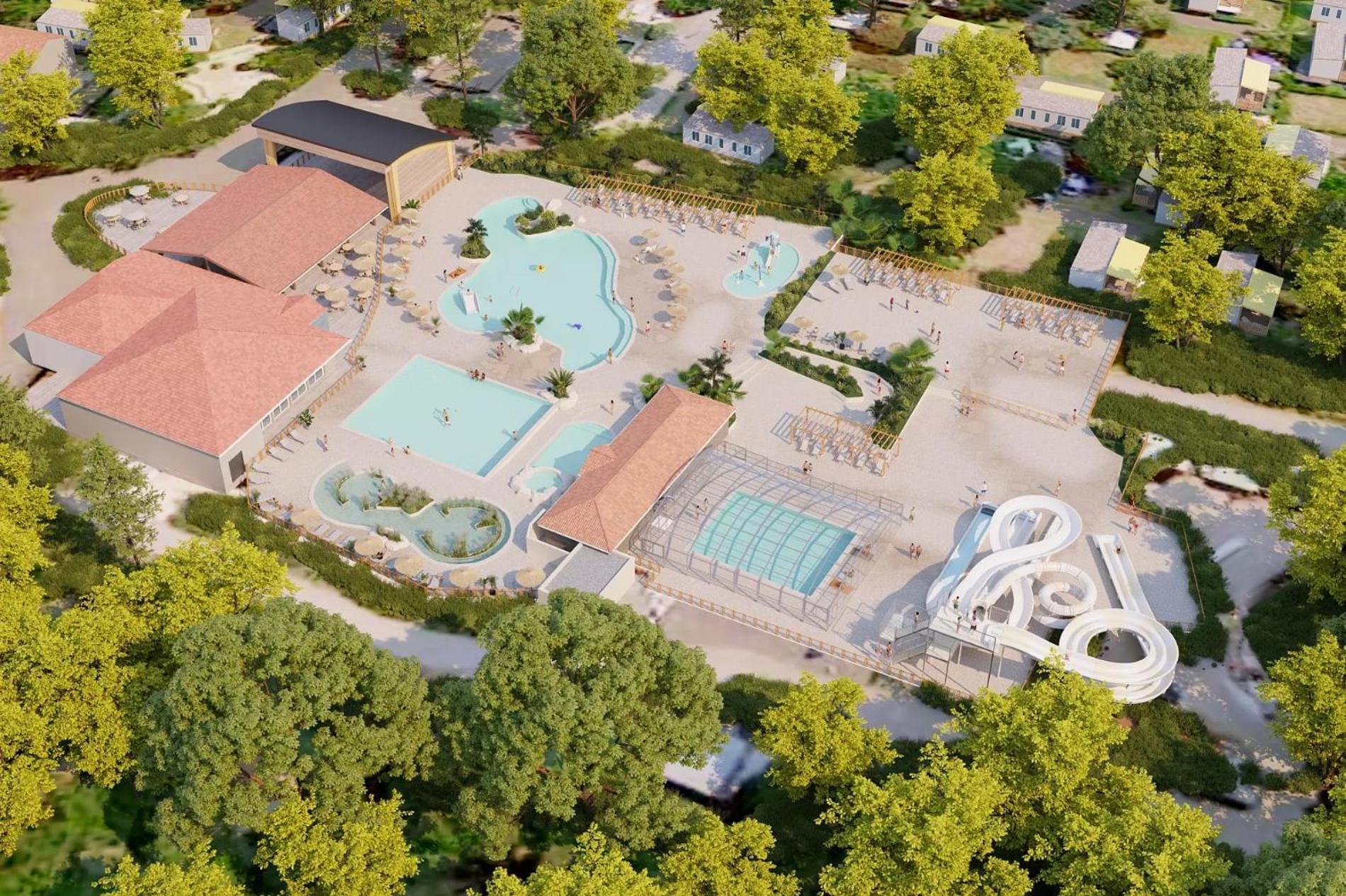 Hotel Charmant Dans Camping 5 Etoiles-Lac Biscarrosse Exterior foto
